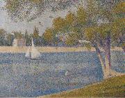Georges Seurat The river Seine at La Grande-Jatte oil painting